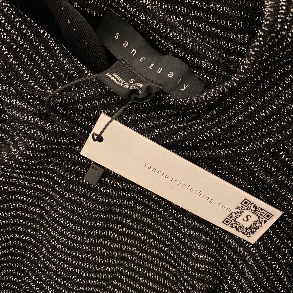 Black and Silver Sparkle Turtleneck